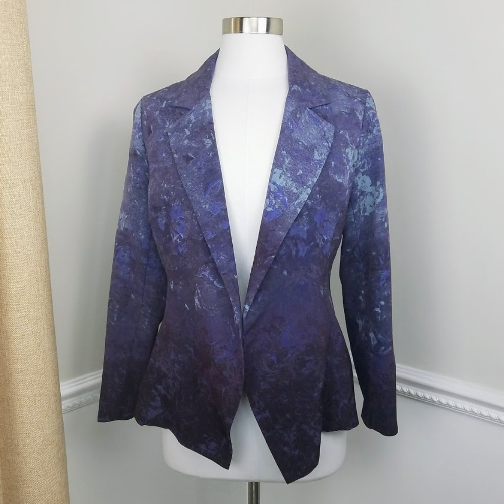 [PETITE] Coldwater Creek Satin Open Front Jacket